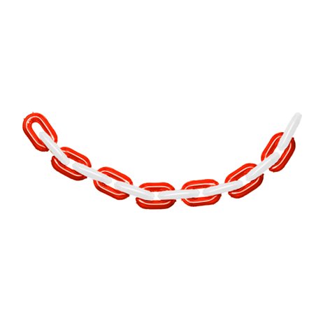 6,7 meter Ballonguirlande kæde i rød & hvid XL