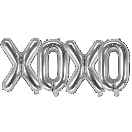 XOXO - tekst 14" pakket i sæt - sølv
