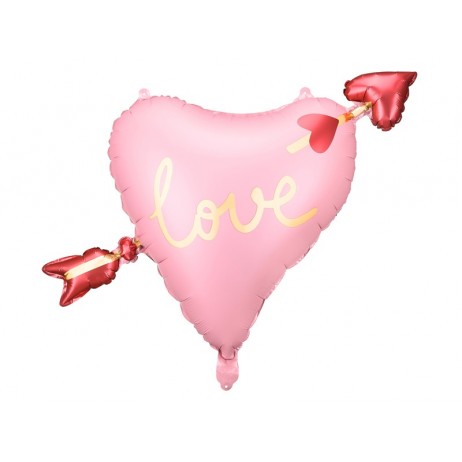 Rødt hjerte med Love 26" folieballon