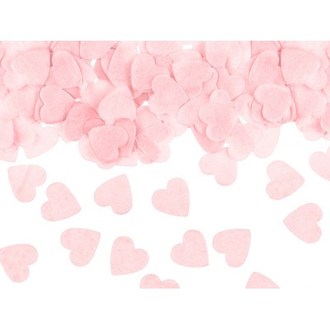 Konfetti Hjerter i lyserød silkepapir 15g
