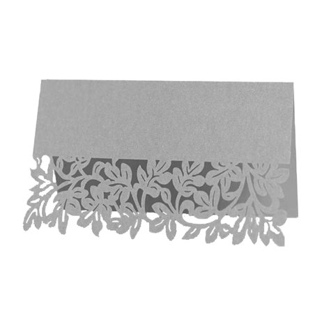 10 stk. Bordkort elegant design- perlemor sølv