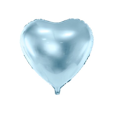 Lyseblå hjerte 18" folieballon