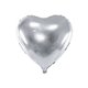 Sølv hjerte 18" folieballoner