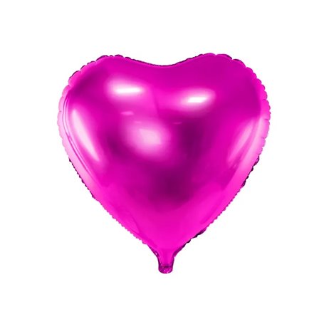 Mørk pink hjerte 18" folieballon