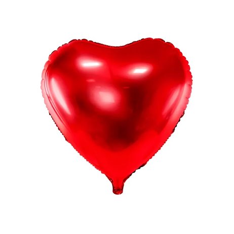 Rødt hjerte 18" folieballon