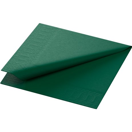 125 stk. Mørkegrøn Duni frokostservietter - Tissue
