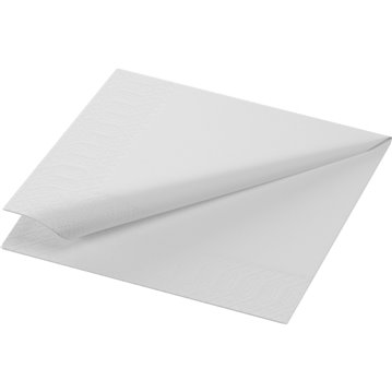 125 stk. Hvid Duni frokostservietter - 3-lags tissue, ideelle til bryllup, konfirmation og fest