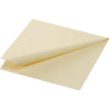 125 stk. Creme Duni frokostservietter - 3-lags tissue, ideelle til bryllup, konfirmation og fest
