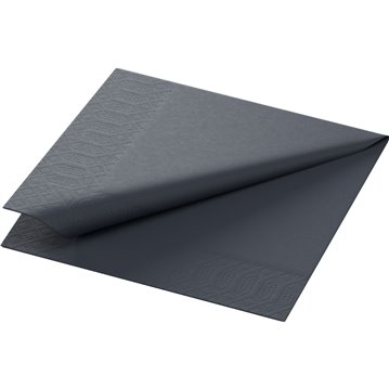 125 stk. Sort Duni frokostservietter - 3-lags tissue, ideelle til bryllup, konfirmation og fest