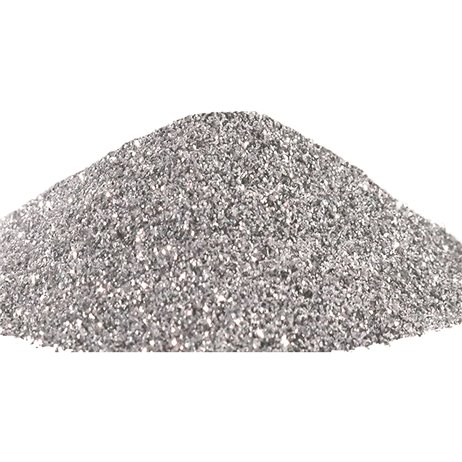 500 gr Dekorativt metalic sand - Sølv 0,1-0,4 mm