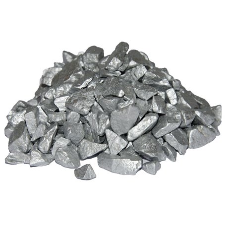 500 gr Dekorativt metalic granit - Sølv 8-16 mm