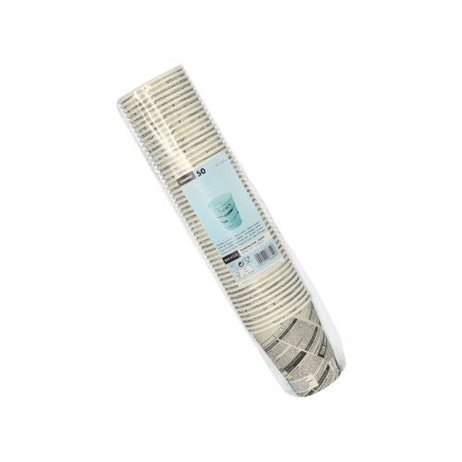 50 stk Papkrus Newspaper design - 200 ml 50 stk Papkrus Newspaper design - 200 ml