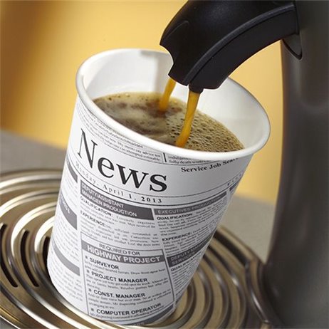 50 stk Papkrus Newspaper design - 200 ml 50 stk Papkrus Newspaper design - 200 ml