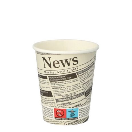 50 stk Papkrus Newspaper design - 200 ml 50 stk Papkrus Newspaper design - 200 ml