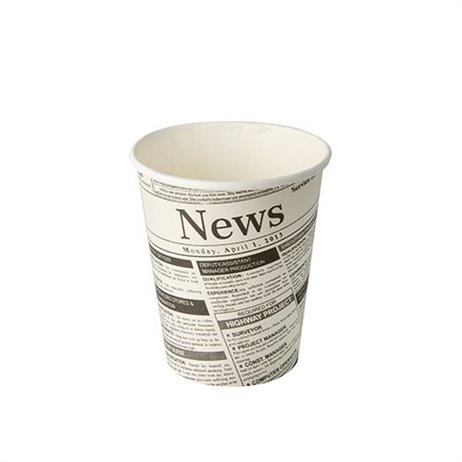 50 stk Papkrus Newspaper design - 200 ml 50 stk Papkrus Newspaper design - 200 ml