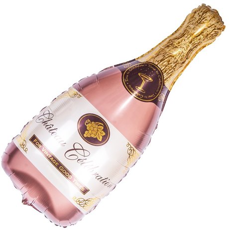 Rose Guld Champagneflaske 33" folieballon
