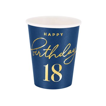 6 stk Papkrus - 18 års Birthday 220ml 6 stk Papkrus - 18 års Birthday 220ml