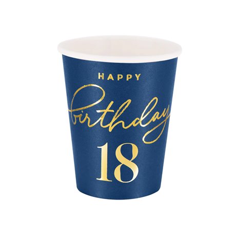6 stk Papkrus - 18 års Birthday 220ml 6 stk Papkrus - 18 års Birthday 220ml