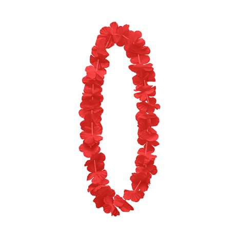 Hawaii halskæde rød 100cm