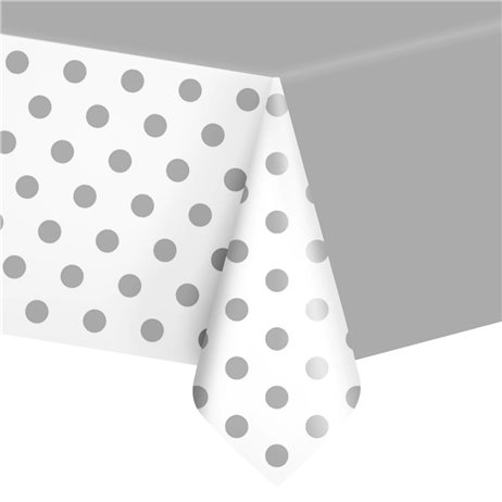 1 stk. Plastikduge sølv og hvid 137 x 274 cm 1 stk. Plastikduge sølv og hvid 137 x 274 cm