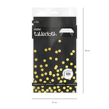 1 stk. Plastikduge guld og sort 137 x 274 cm 1 stk. Plastikduge guld og sort 137 x 274 cm