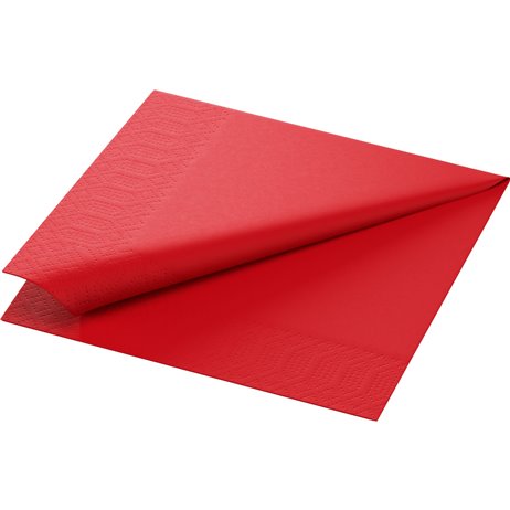 125 stk. Rød Duni frokostservietter - Tissue