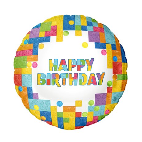 Block Party fødselsdag folieballoner 18"