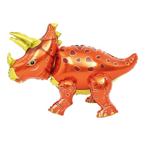 Triceratops rød folieballoner 4D 36"