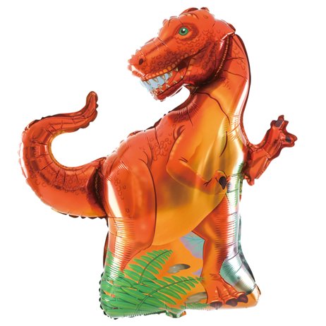 Tyrannosaurus rød folieballoner 36" Tyrannosaurus rød folieballoner 36"