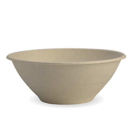 50 stk. Bagasse skål - brun Ø19,6cm, 1180 ml