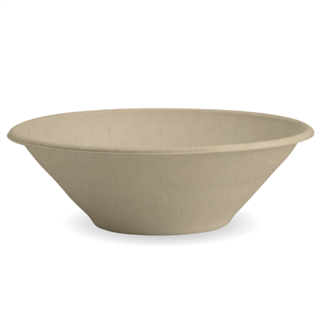 50 stk. Bagasse skål - brun Ø19,6cm, 940 ml