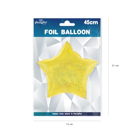 Holografisk guld stjerne 18" folieballon Holografisk guld stjerne 18" folieballon