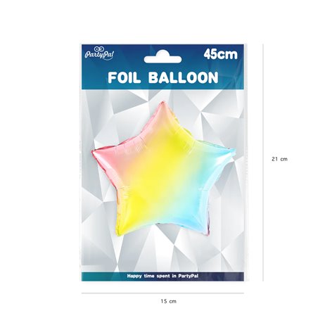 Regnbue stjerne 18" folieballon Regnbue stjerne 18" folieballon