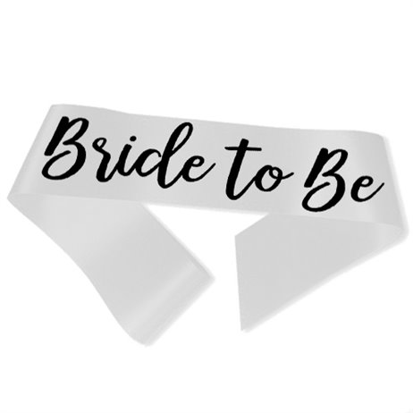 Bride to Be ordensbånd i hvid