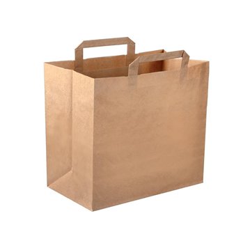50 stk. Papirposer Brun 26x14x30 cm med Hank – Styrk din miljøvenlige profil