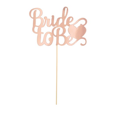 Kage topper "Bride to be" roes gold