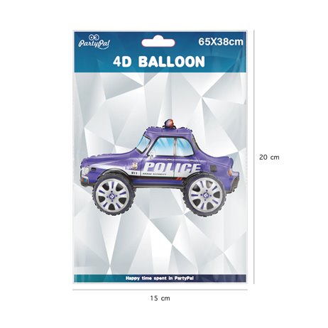 Police folieballoner 4D 25" Police folieballoner 4D 25"
