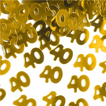 15 gr. Guld 40 år Metallic Konfetti – Ideel til Bordpynt & Festlige Invitationer