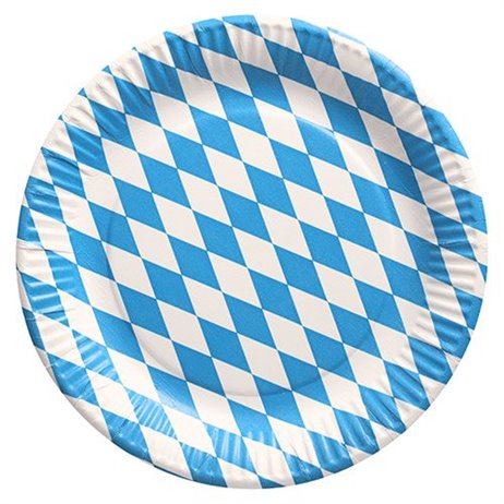 50 stk Oktoberfest paptallerken - 23cm