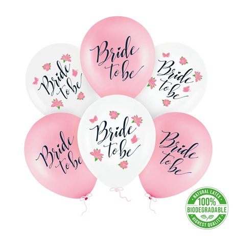 1 sæt Bride to be - Balloner a 6 stk 1 sæt Bride to be - Balloner a 6 stk