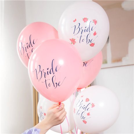 1 sæt Bride to be - Balloner a 6 stk 1 sæt Bride to be - Balloner a 6 stk