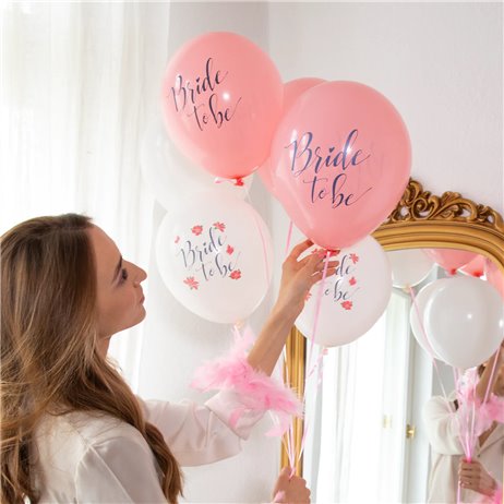 1 sæt Bride to be - Balloner a 6 stk 1 sæt Bride to be - Balloner a 6 stk