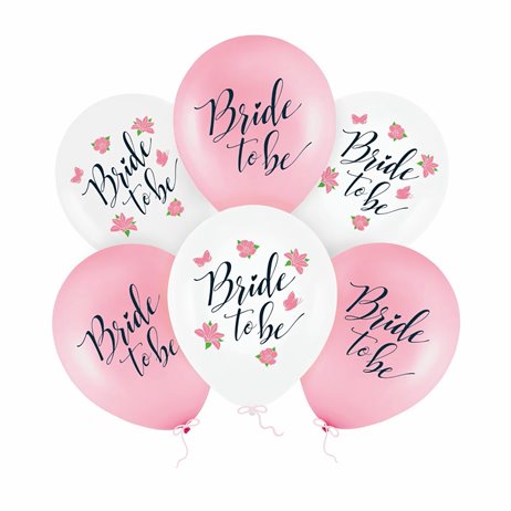 1 sæt Bride to be - Balloner a 6 stk 1 sæt Bride to be - Balloner a 6 stk
