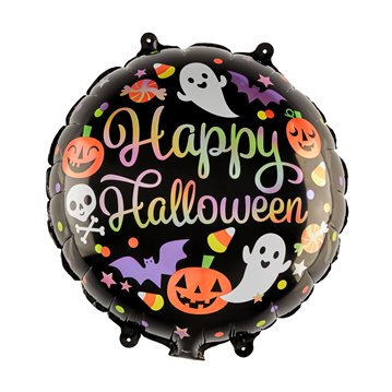 Halloween græskar og spørgelser folieballon 18" Halloween græskar og spørgelser folieballon 18"