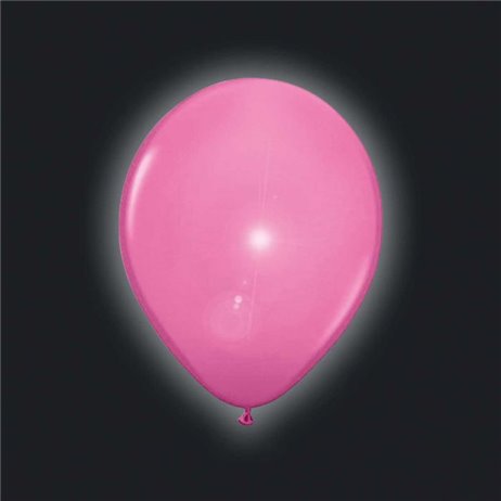 5 stk. Balloner med led lys. - Pink -  str.11"