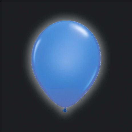 5 stk. Balloner med led lys. - Blå -  str.11"