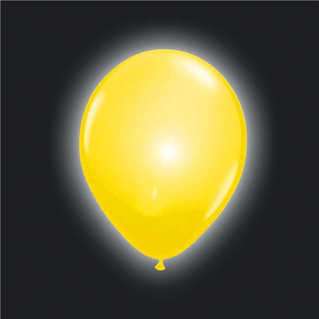 5 stk. Balloner med led lys. - Guld -  str.11"