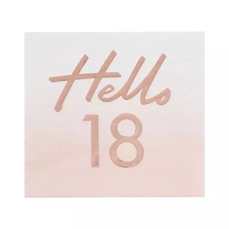 16 stk. Frokostservietter Hello 18 16 stk. Frokostservietter Hello 18