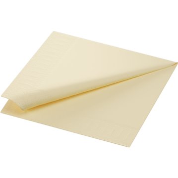 125 stk. Creme Duni middagsservietter- Tissue 2 lags