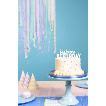 Birthday candles Happy Birthday, 2.5 cm, white (1 pkt / 13 pc.) Birthday candles Happy Birthday, 2.5 cm, white (1 pkt / 13 pc.)